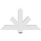Ekena Millwork Kennewick Architectural Grade PVC Gable Bracket, 36"W x 19 1/2"H x 4"D x 4"F, 13/12 Pitch GBP036X20X0404KEN00 - alternate 3